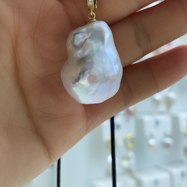 淡水珍珠颈饰银S925镶嵌