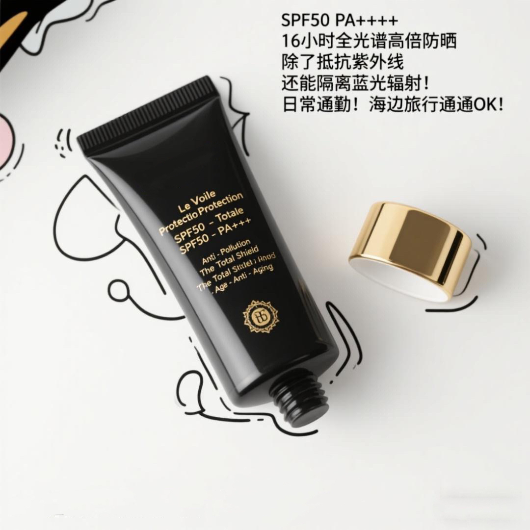 三重胶原隔离精华防晒霜50ml保湿修护滋养SPF50