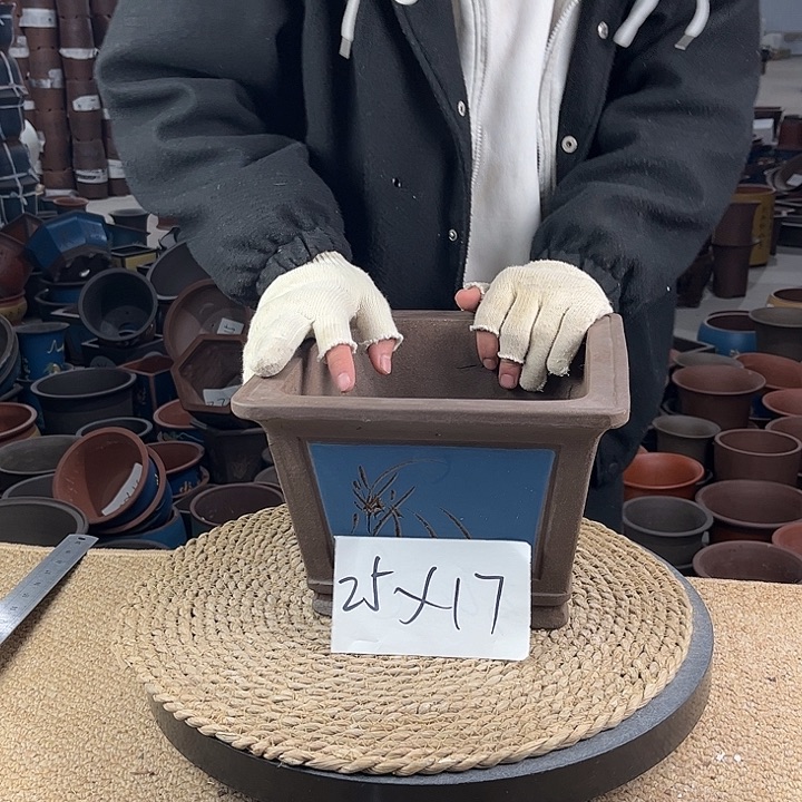 红陶紫砂花盆紫砂