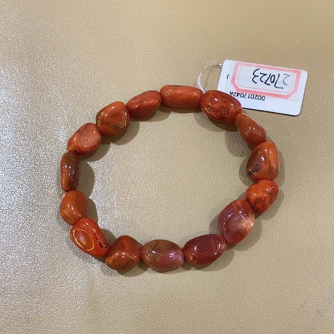 南红玛瑙手串未镶嵌随型