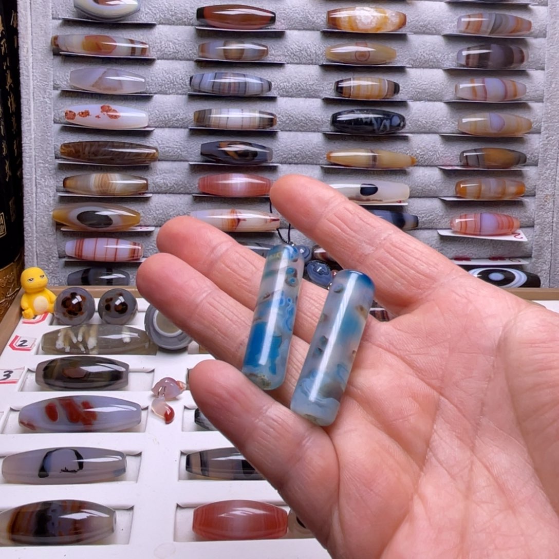 用***3玛瑙/玉髓未镶嵌吊坠