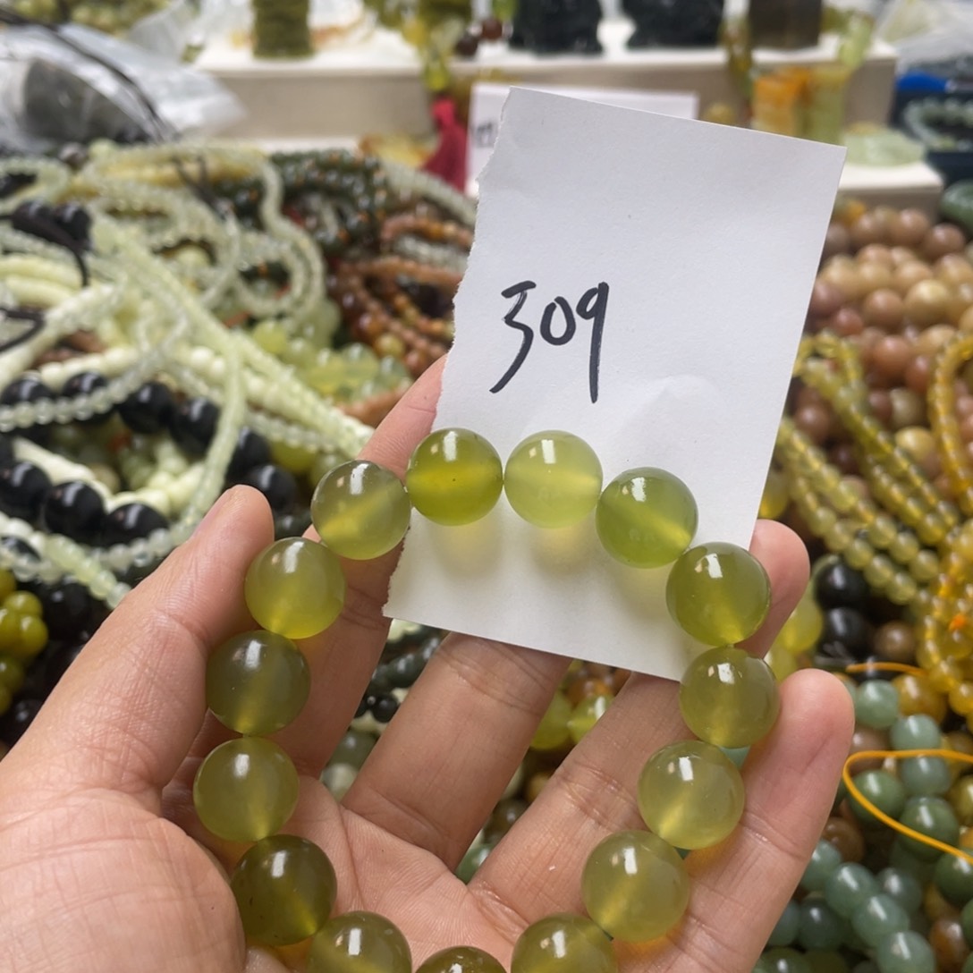 蛇纹石玉手链合金