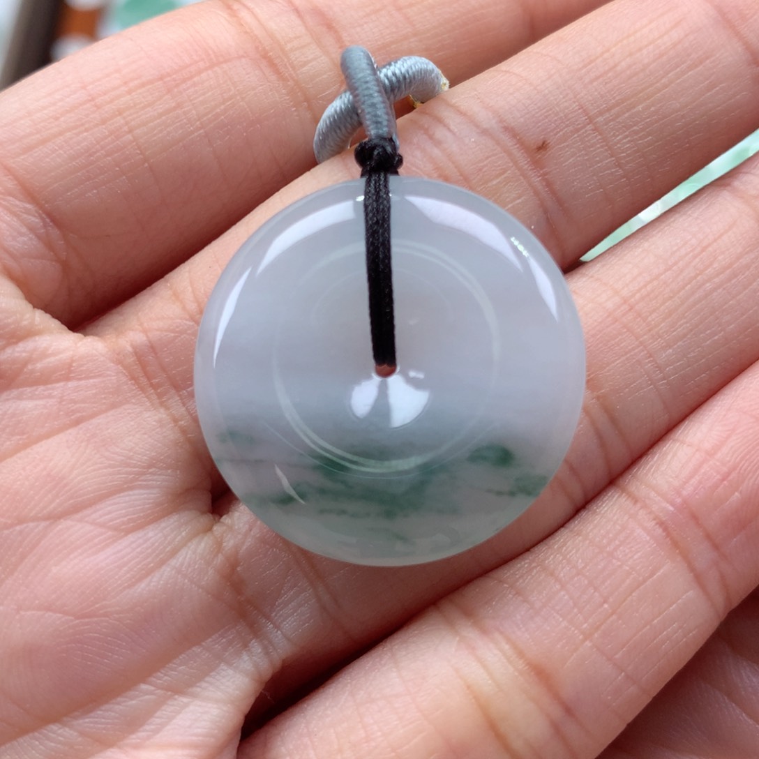 翡翠吊坠(不含链)未镶嵌平安扣