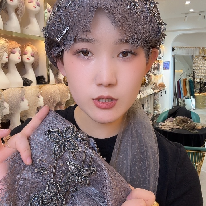 纯棉1352嘉米拉披肩帽灰色