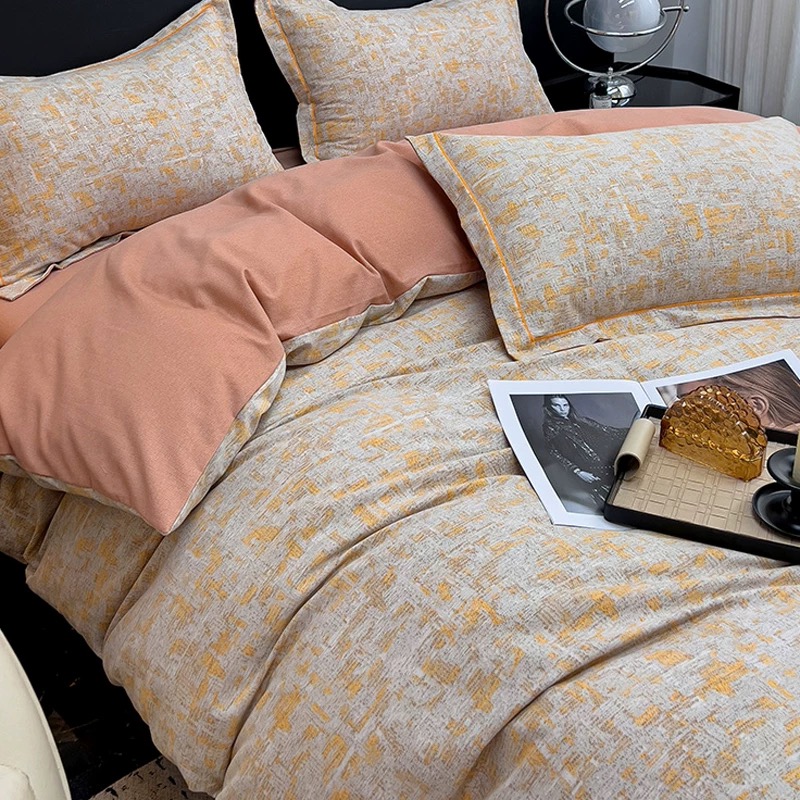 全棉磨毛加厚四件套纯棉被套床单秋冬床上用品床单高端轻奢双人床