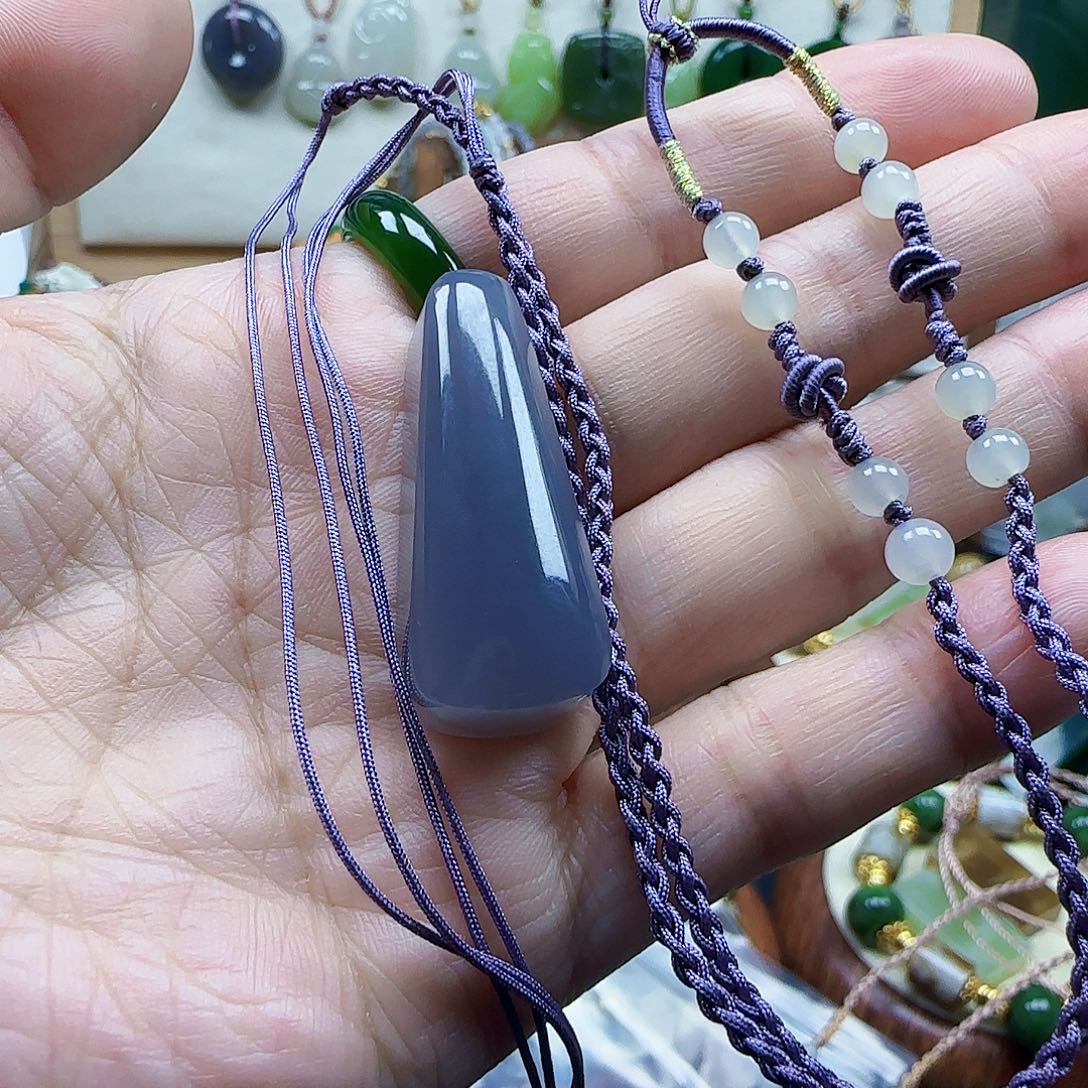 廋***子和田玉未镶嵌吊坠(不含链)