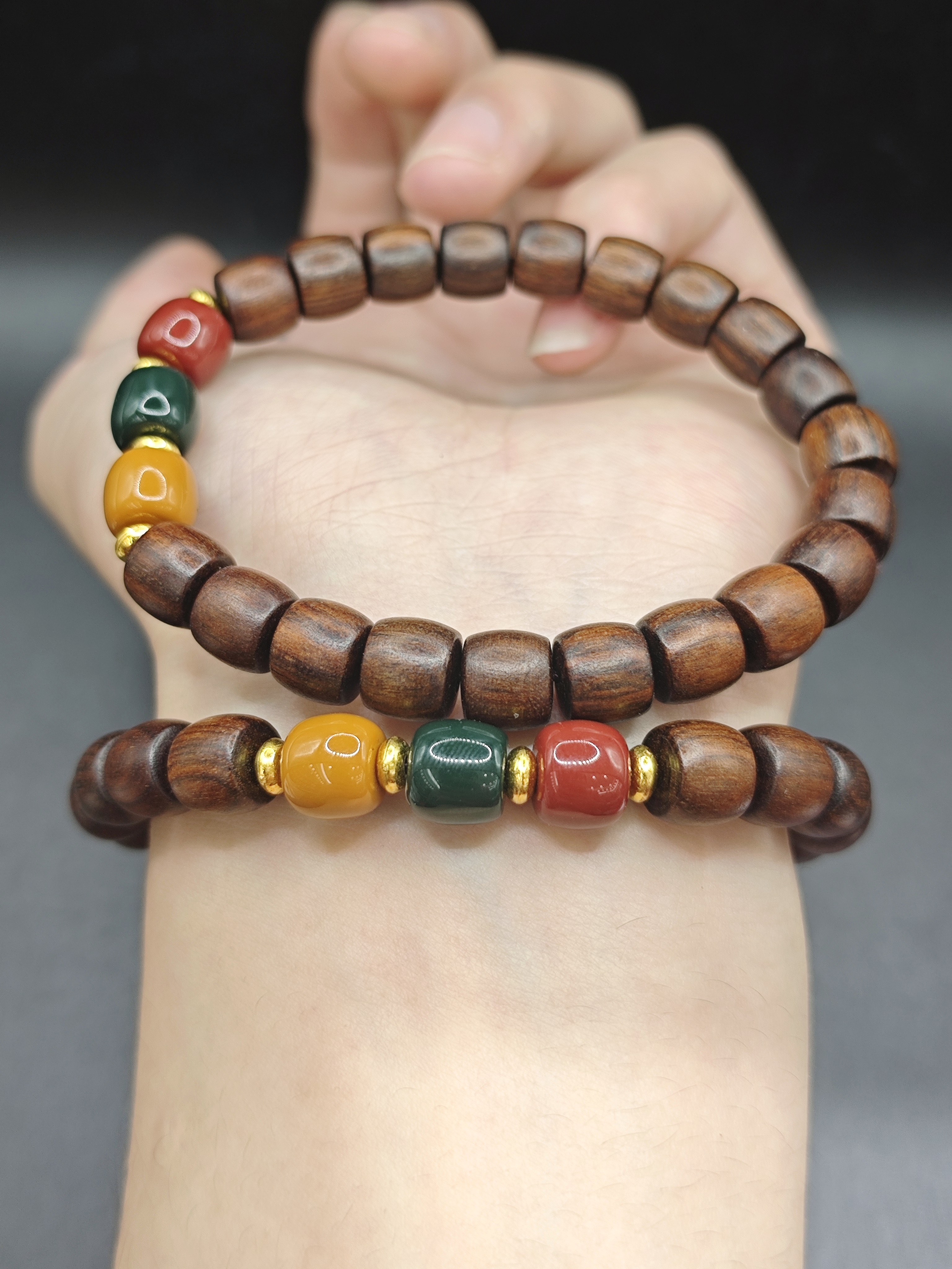 【龙想精选】花梨木DIY单圈手串GLL【多样性发其一】约8mm+