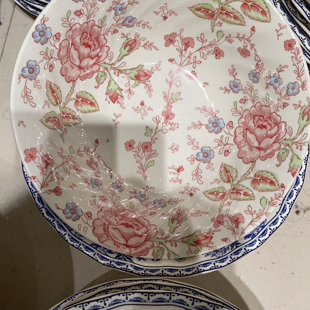 瓷微瑕沙漠玫瑰大沙拉碗