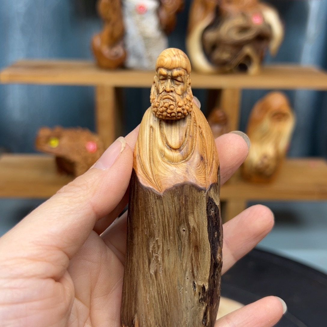 木崖柏木摆件手把件