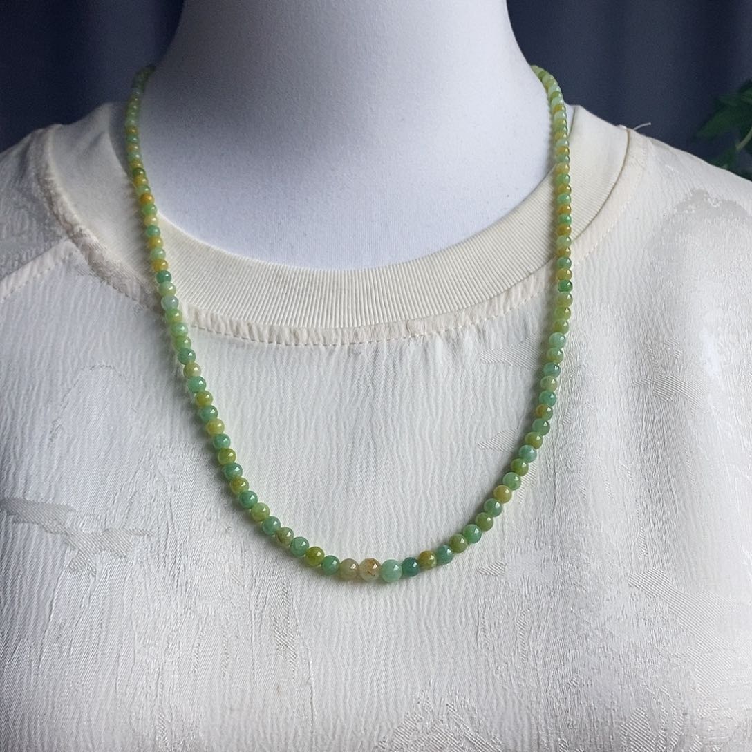翡翠未镶嵌项链项链