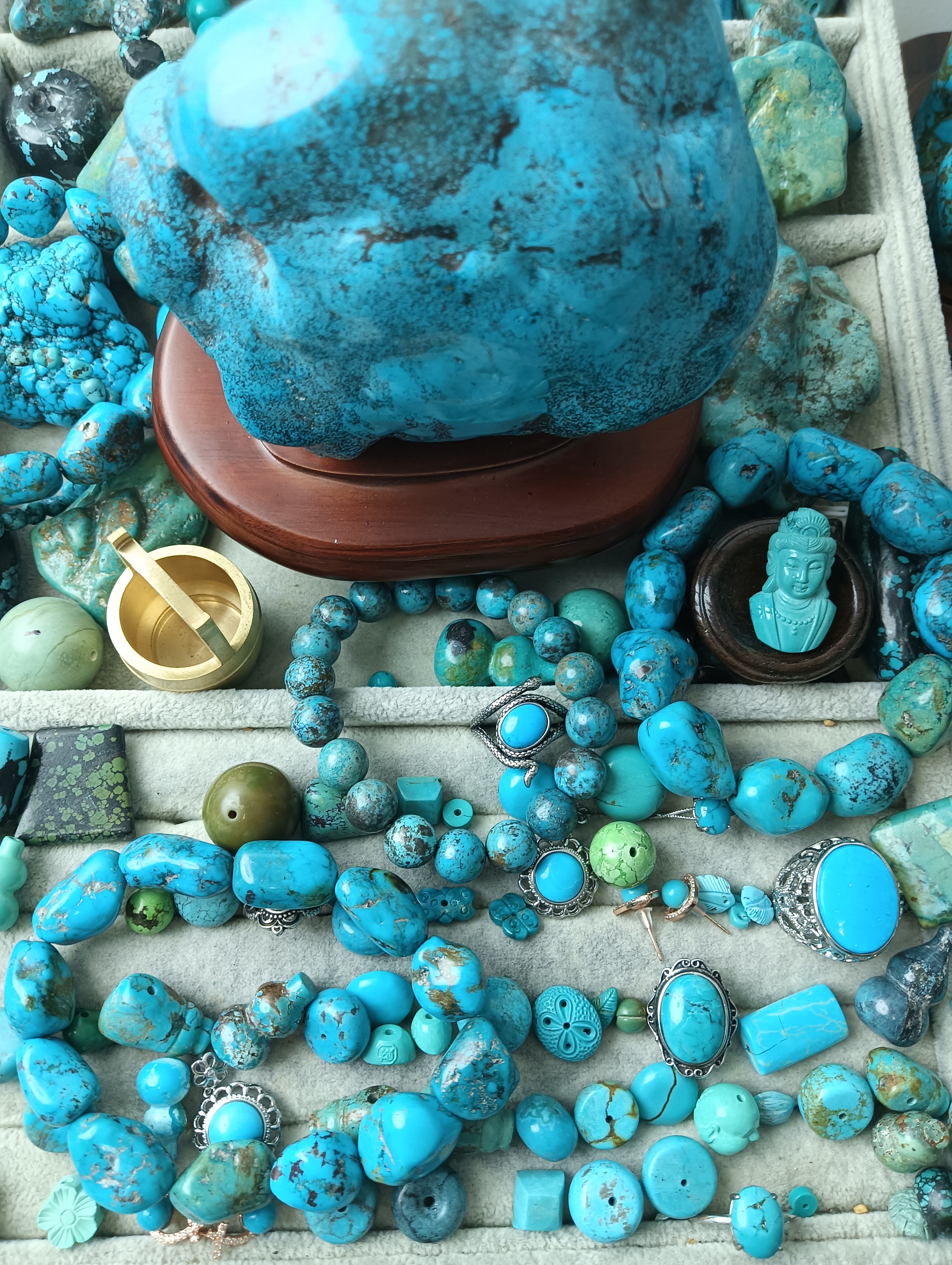 绿松文玩盒子饰品多样性发货