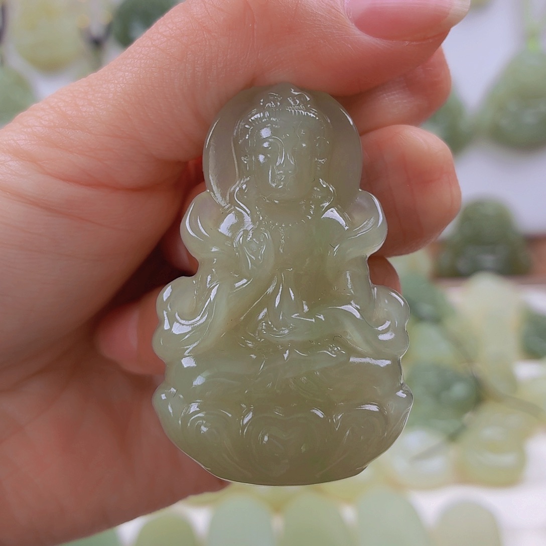 9***1和田玉未镶嵌颈饰