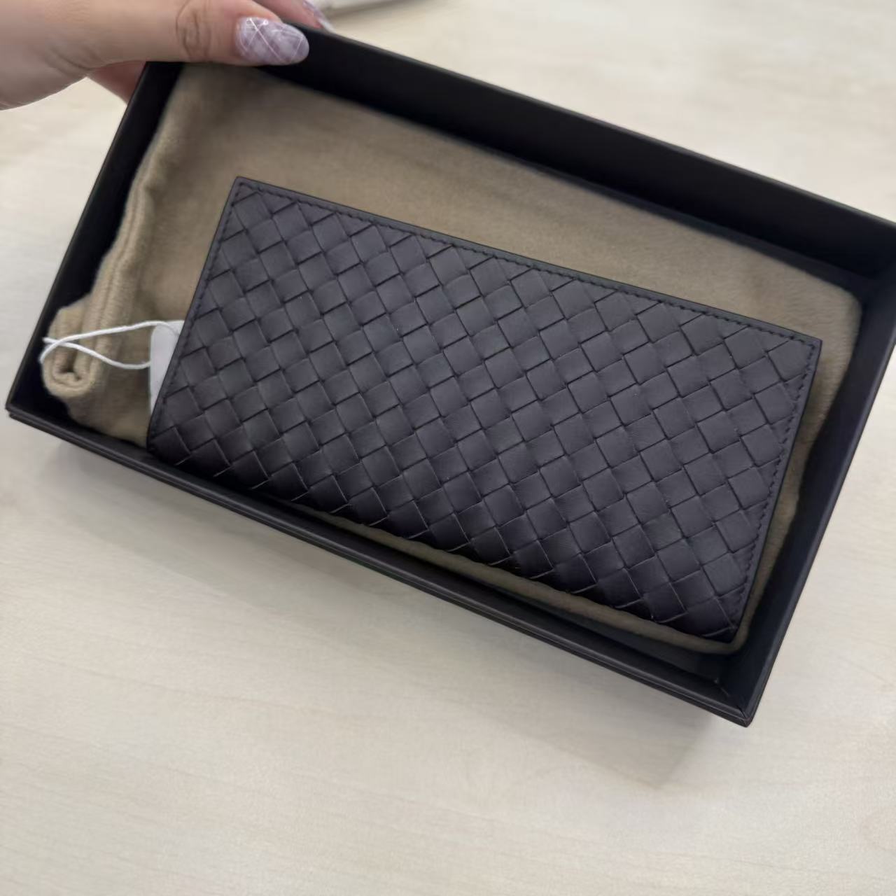 95新 BOTTEGA VENETA/葆蝶家 bv黑色钱包03003/二奢包包