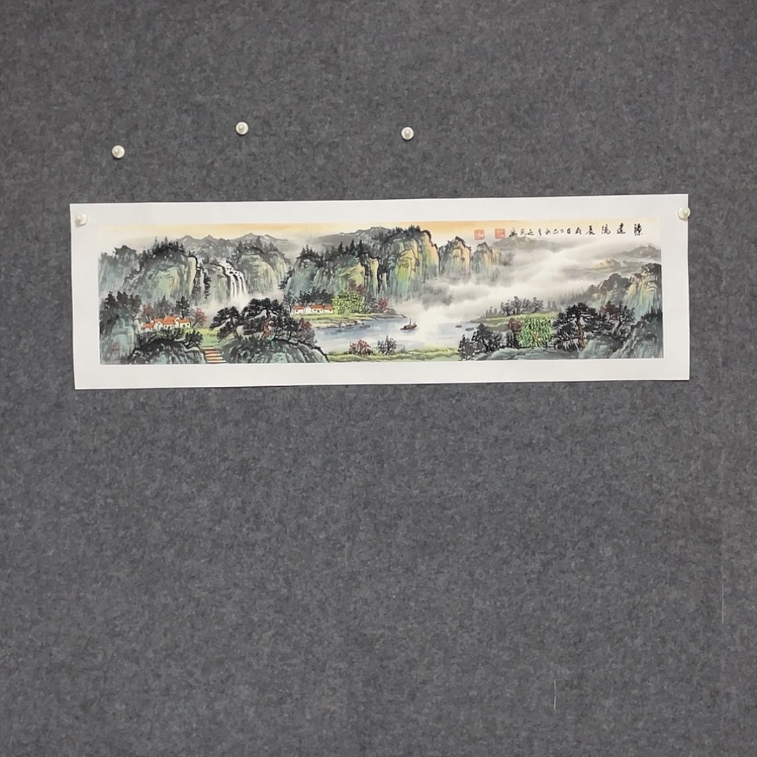 国画四尺对开画芯 捡漏