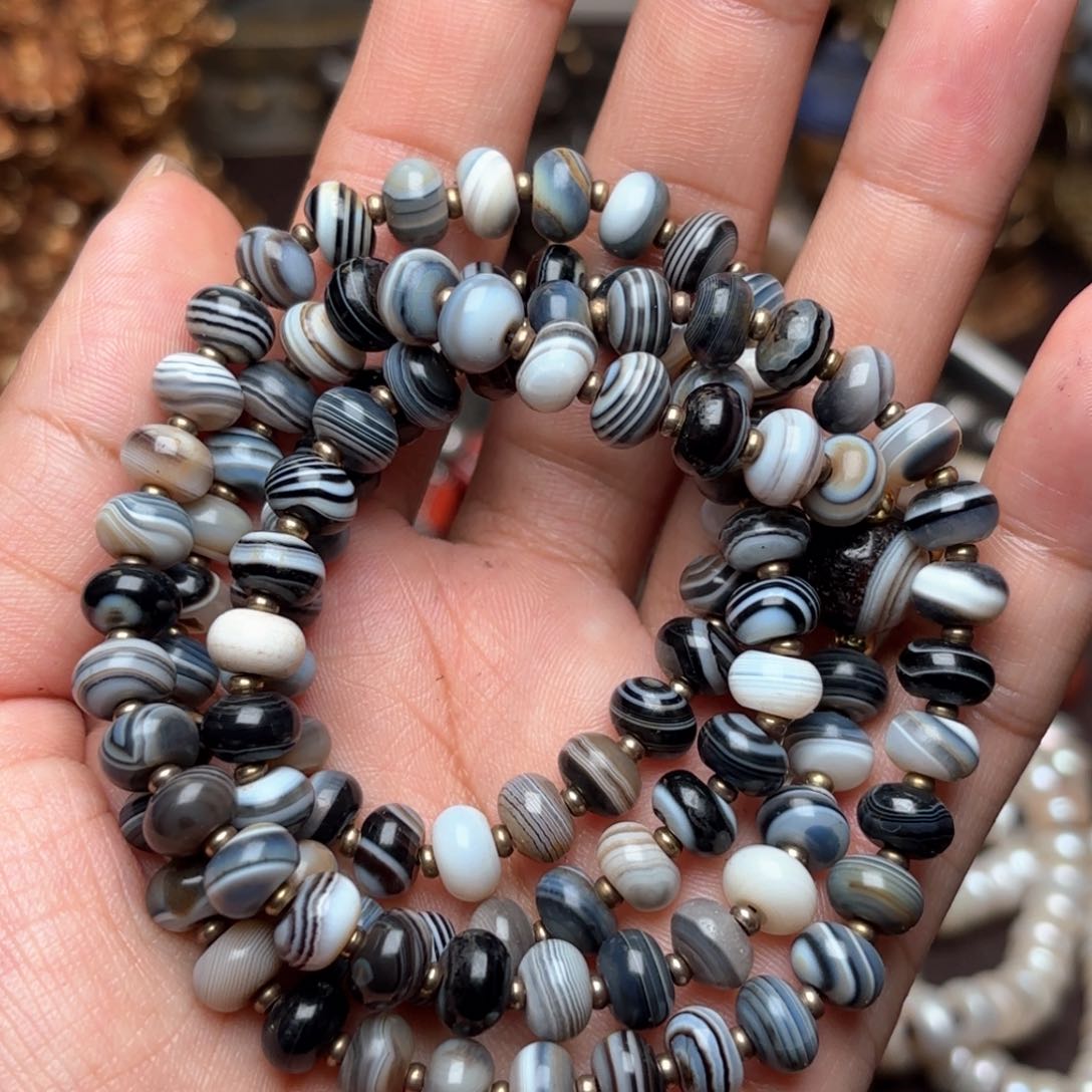 铜星月菩提吊坠项链