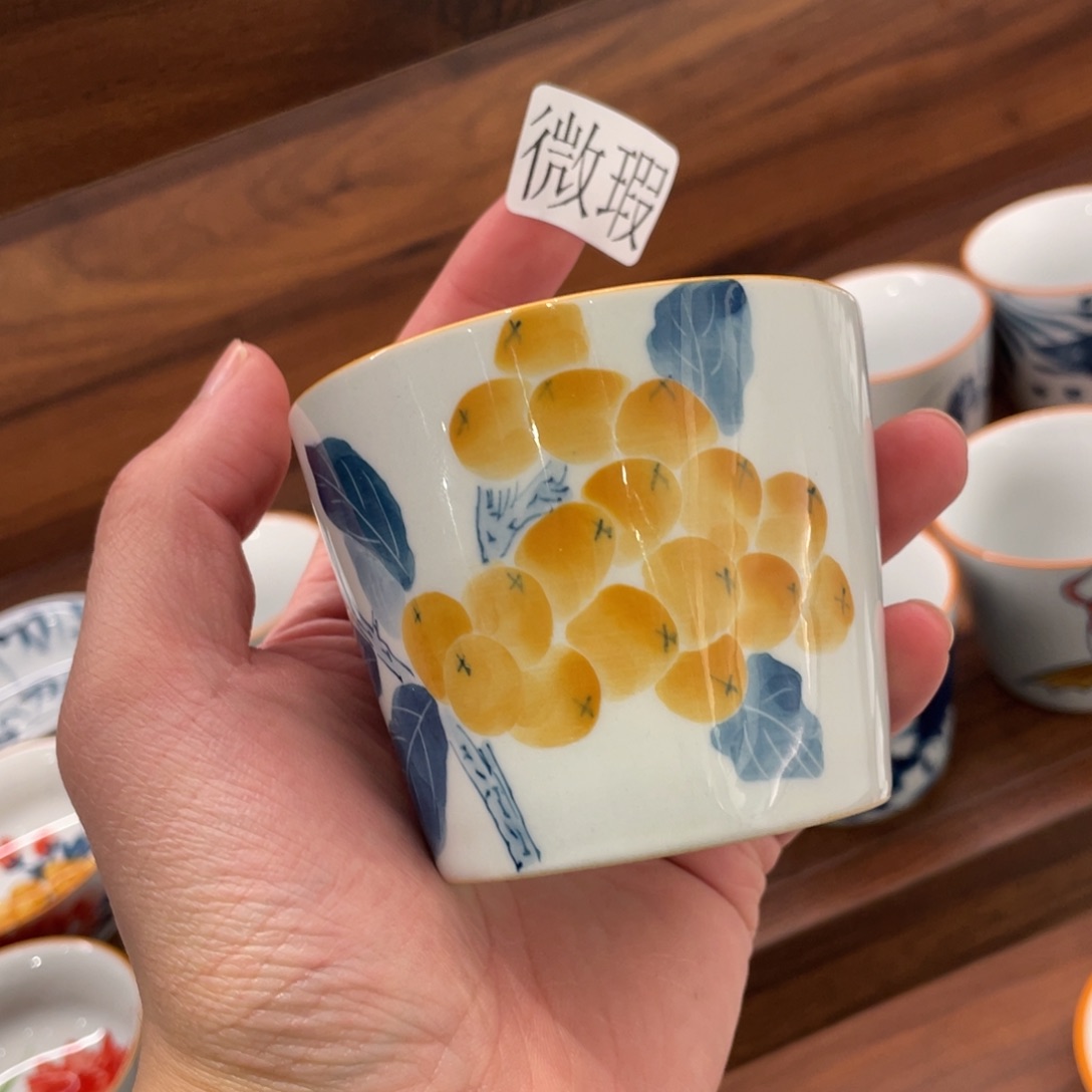 釉下手绘茶具微瑕