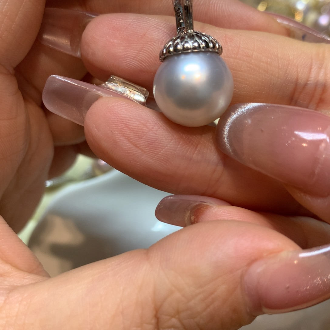 海水珍珠颈饰银S925镶嵌