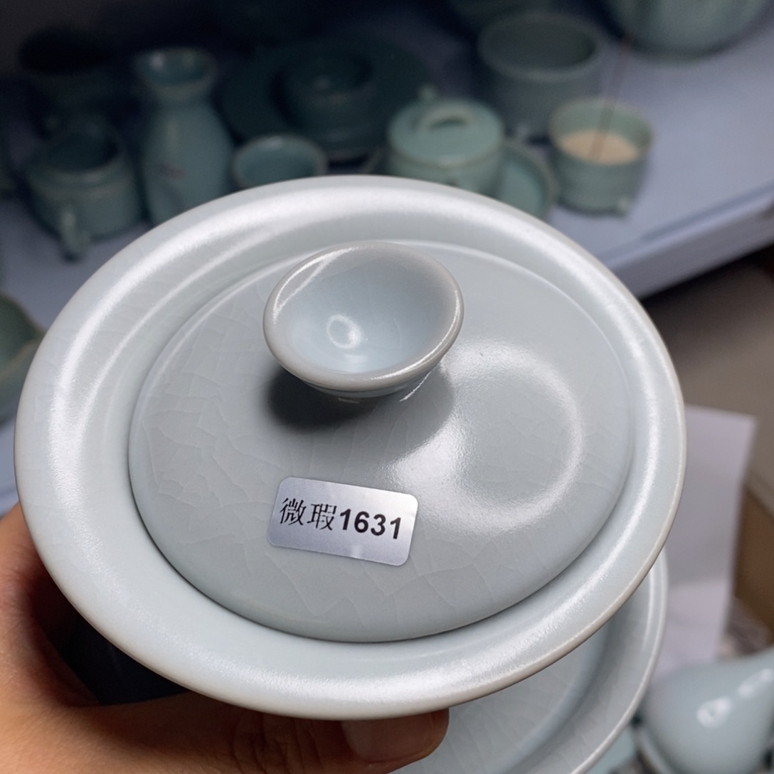 瓷片汝州原矿原釉微瑕1631