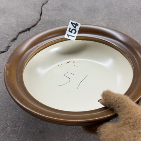 泥塑磁州窑出口尾货干烧盘口径38高8遐思品