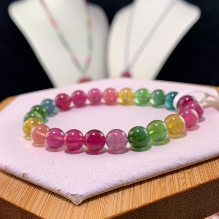 双色碧玺手链未镶嵌