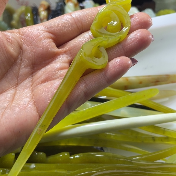 岫玉未镶嵌发簪发簪