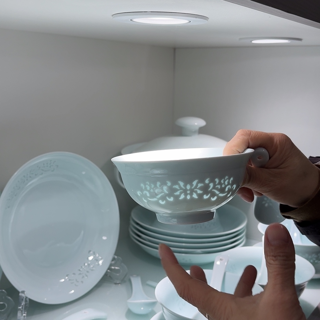 碗景德镇陶瓷五英寸缠枝莲米饭碗二个