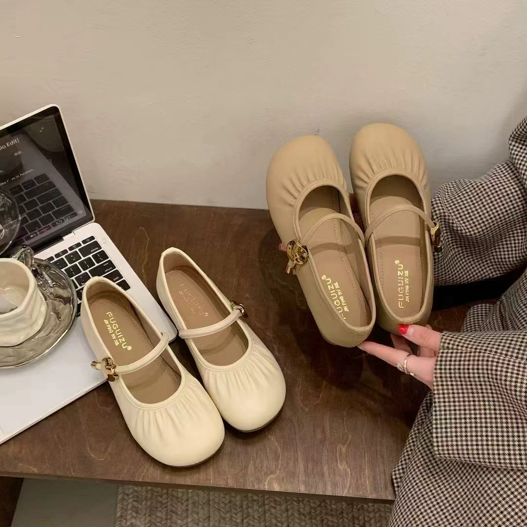 圆头夏季单鞋小皮匠2838平底夏季单鞋女玛丽珍鞋百搭春夏软底复古