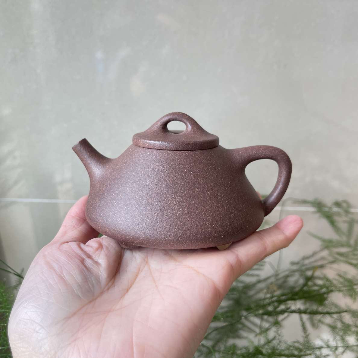 宜兴正品紫砂壶黄龙山原矿五色共生矿老料小子冶石瓢130cc超高温