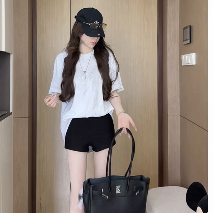 小雨姐姐【罗马短裤】时尚设计感高腰A字显瘦休闲百搭西装短裤女