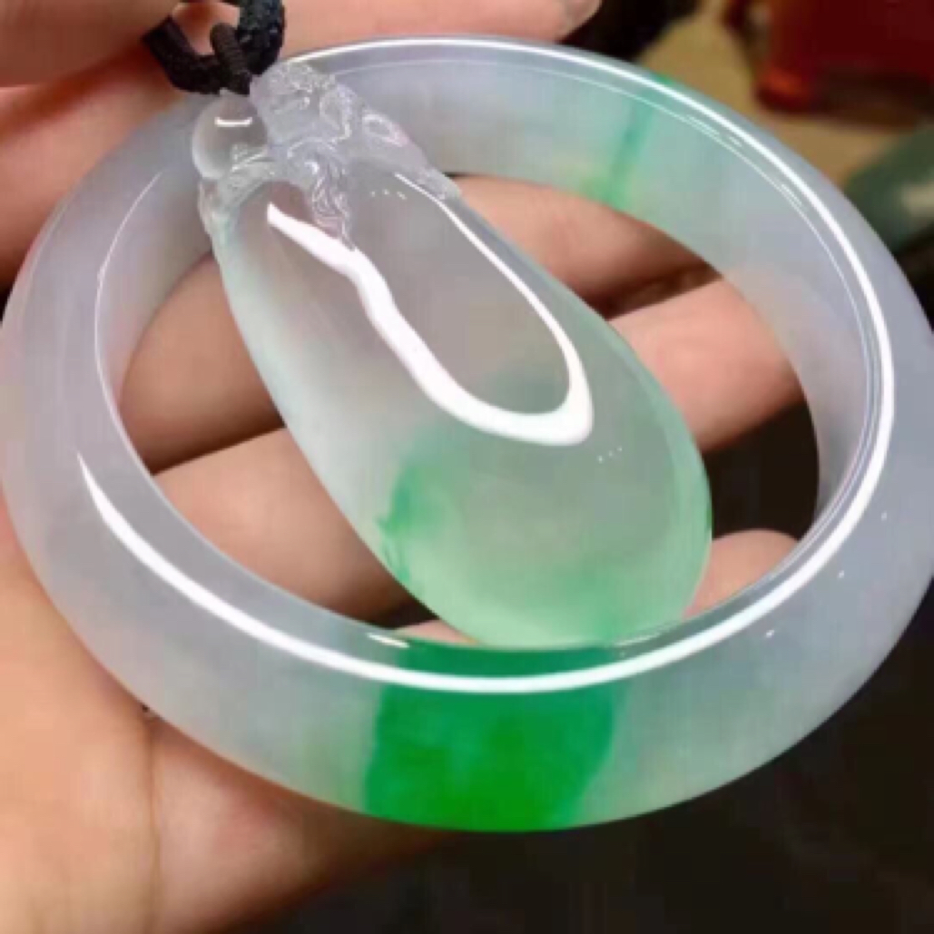 非金属珐琅手镯 民族风百搭贵妃镯测量少女玉镯子拼色绿色妈妈