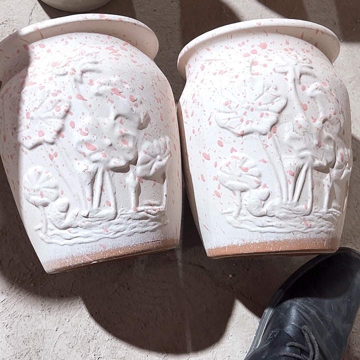 紫砂花盆口径19高度24两只正品