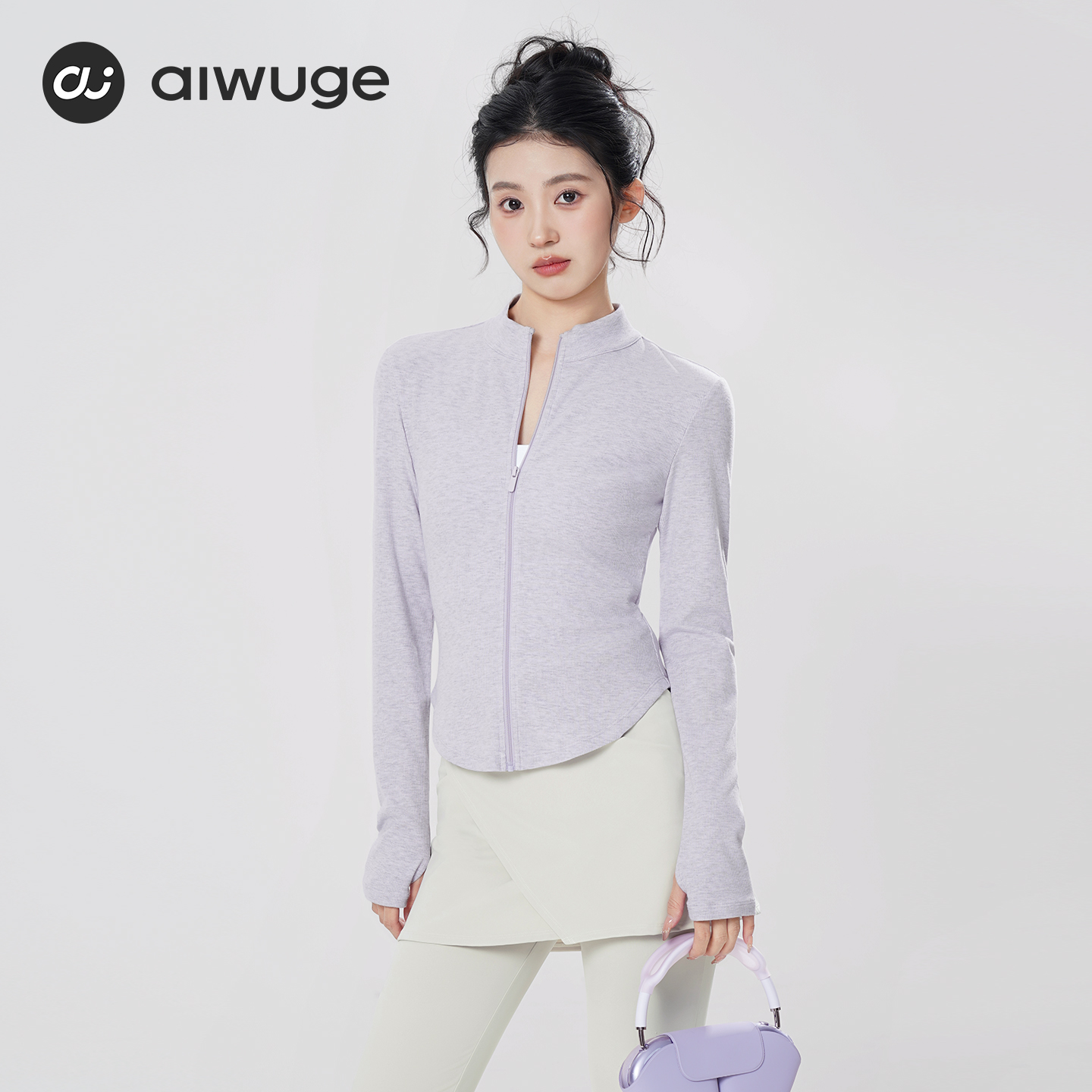 艾舞戈舞蹈练功服上衣女成人秋季新款现代舞服黑色长袖开衫形体服