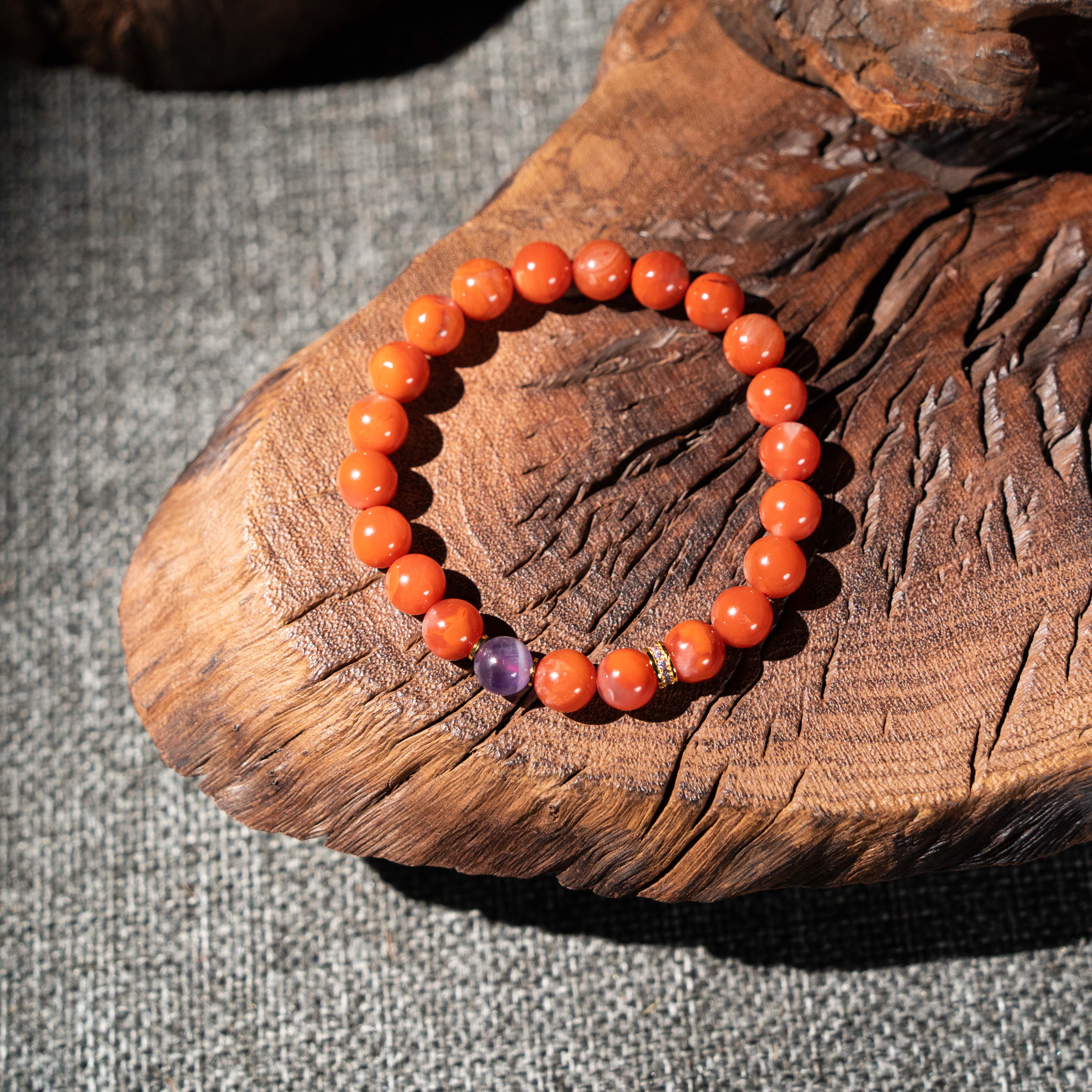 8mm川料南红DIY单圈手串【多样性发一】980975048