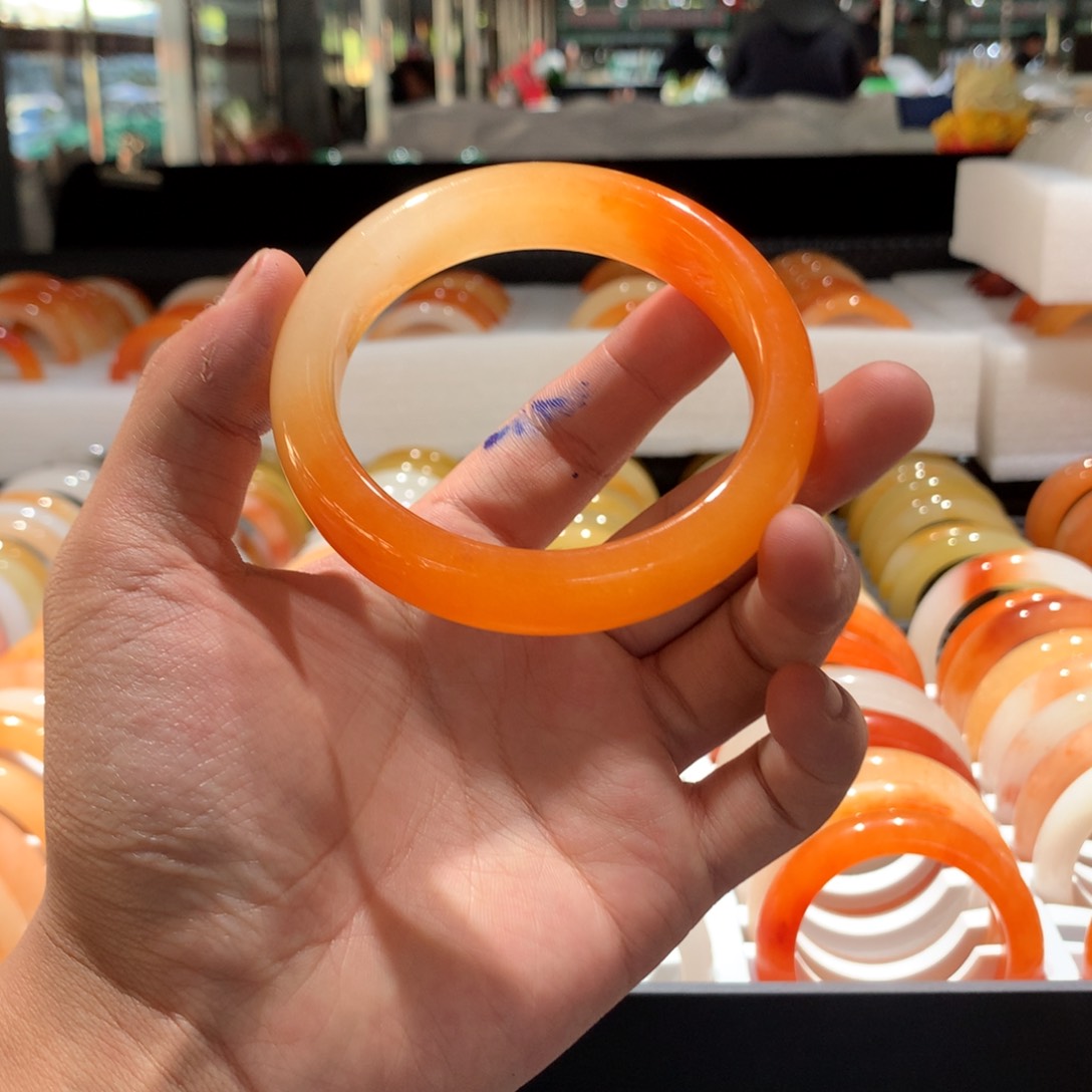 未镶嵌手镯石英质玉7***7