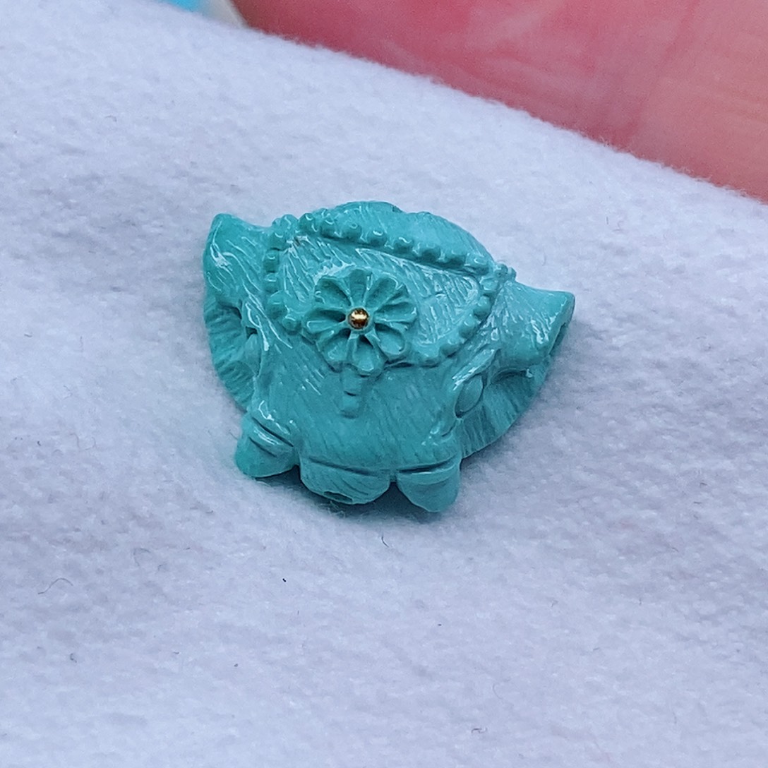 绿松石象神未镶嵌