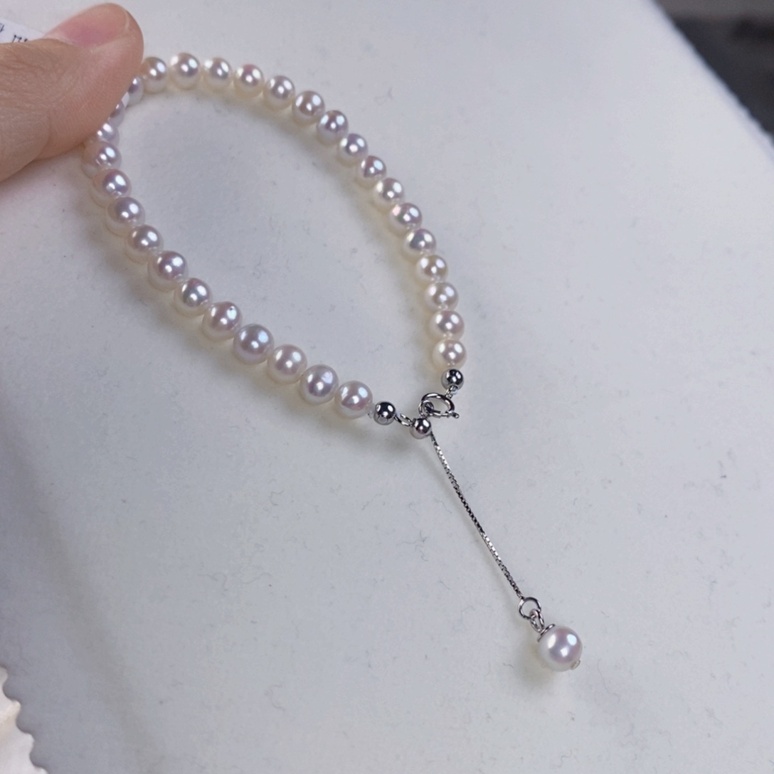 淡水珍珠手绳银S925镶嵌