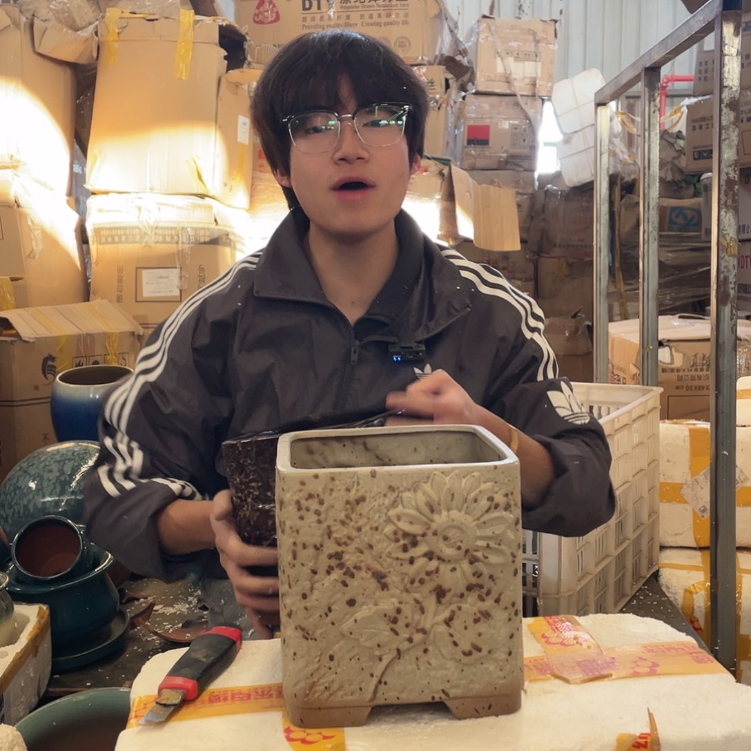 红陶宜兴紫砂花盆