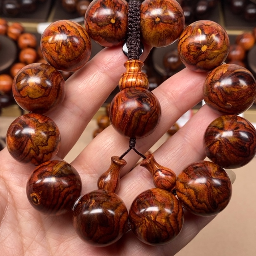 【闪购商品】黄花梨/降香黄檀手串/手链海南黄花梨2.0烟花