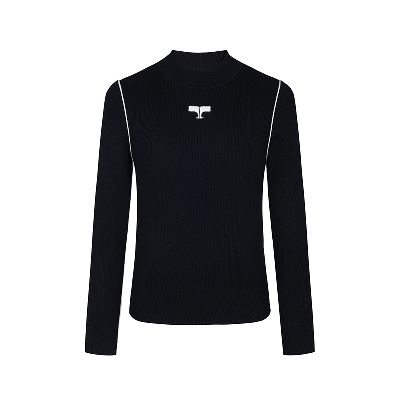 【昕昕严选】商场同款春秋新品时尚百搭竖条针织衫NDY1A41004