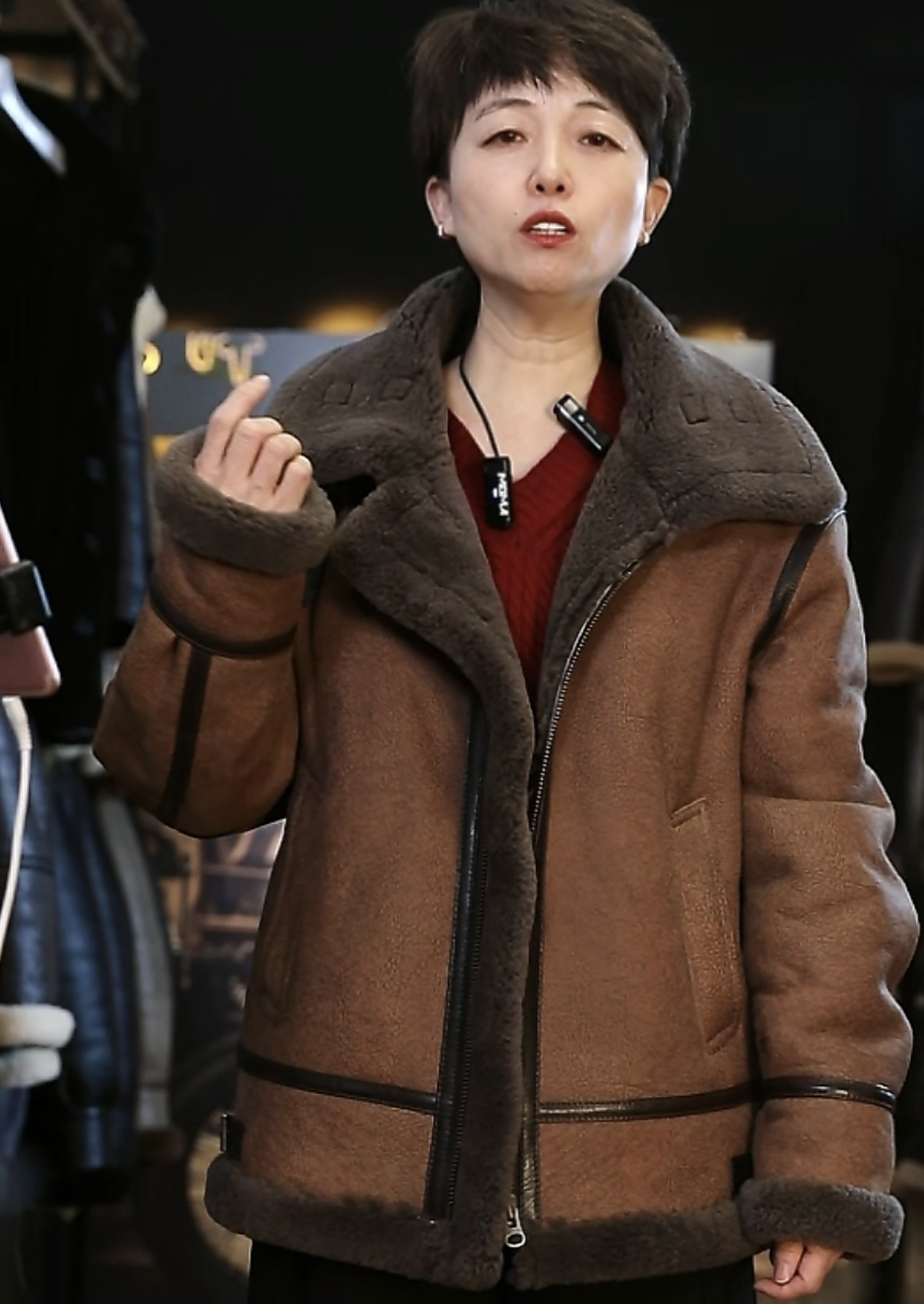 进口皮毛一体天然原生态绵羊皮男皮衣外套