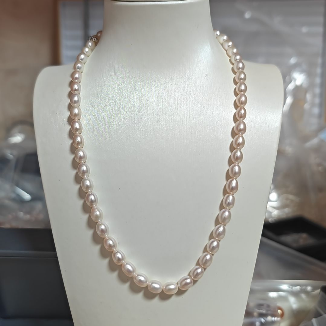 淡水珍珠项链银S925镶嵌