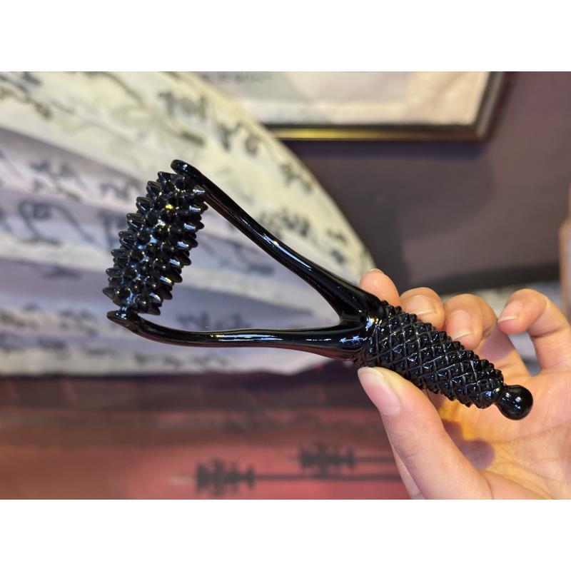 板娘专享 白水牛角黑金刚面部滚轮按摩导入按摩-704  微瑕