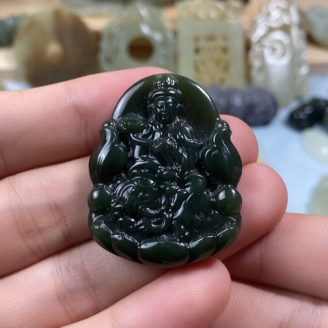 和田玉未镶嵌挂件