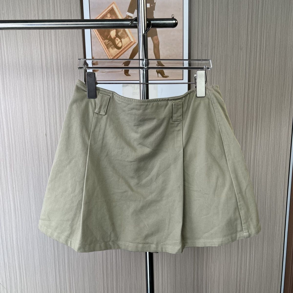 6099撤柜DS气质卡其色裙裤A字女装休闲夏季新款短裙裤百褶半身裙