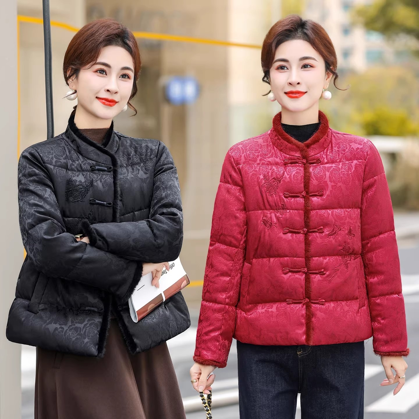 新中式国风棉服2025冬季高级新款高端提花复古洋气保暖棉衣外套