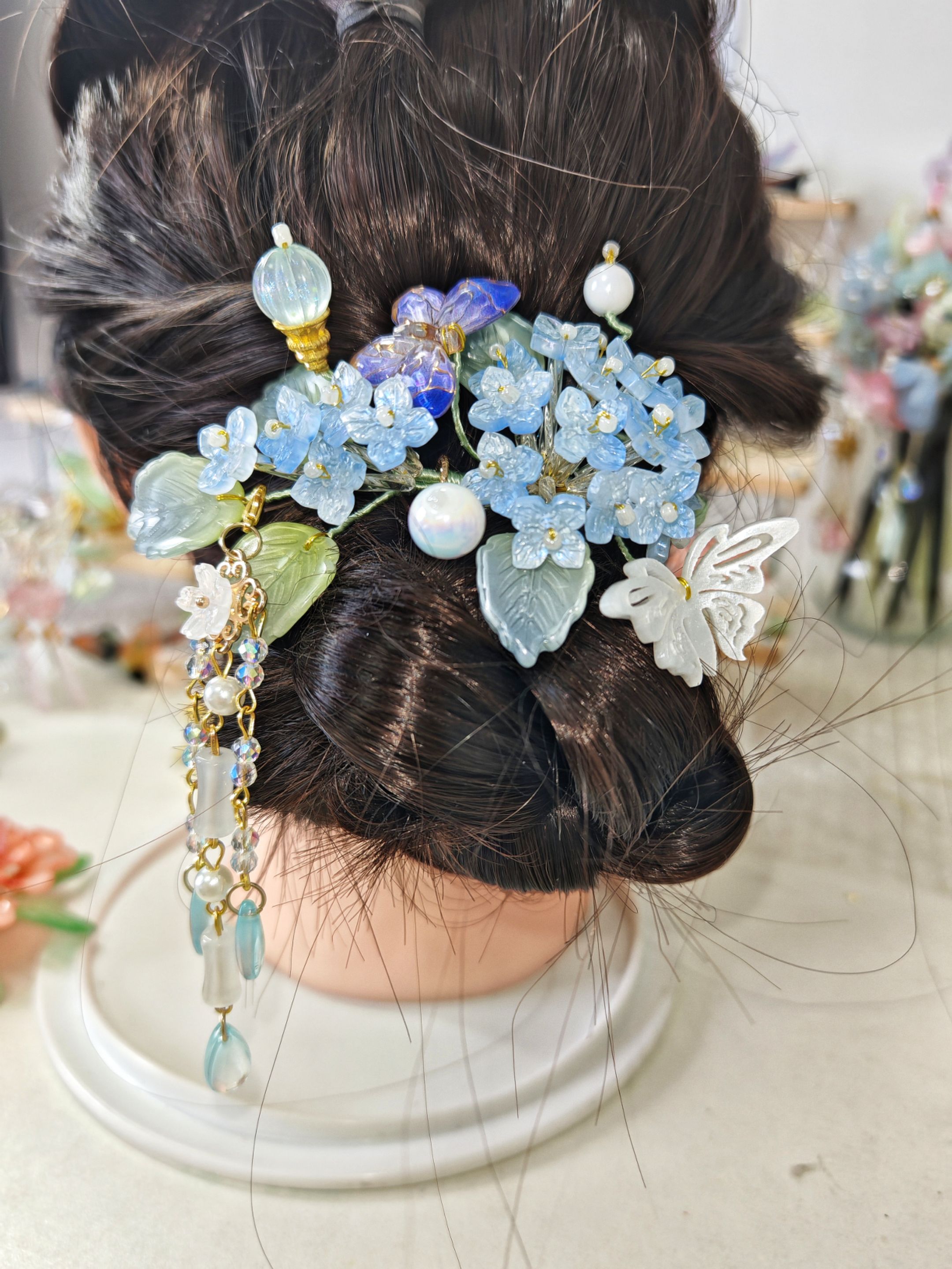 新款蝴蝶绣球重工流苏