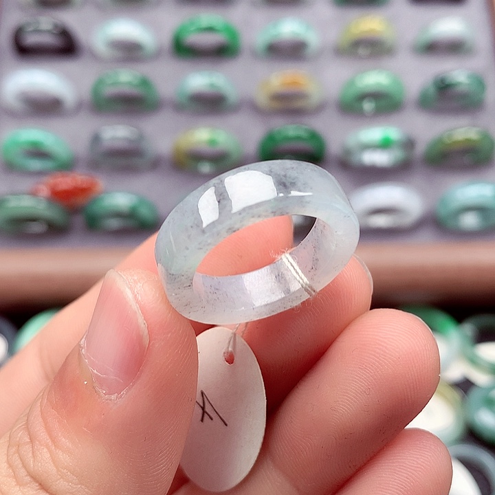 翡翠未镶嵌戒指15-16号