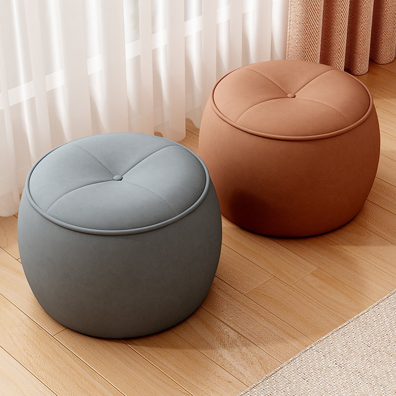 客厅小凳子高级感家用矮凳沙发凳实木板凳久坐不累圆墩结实换鞋凳