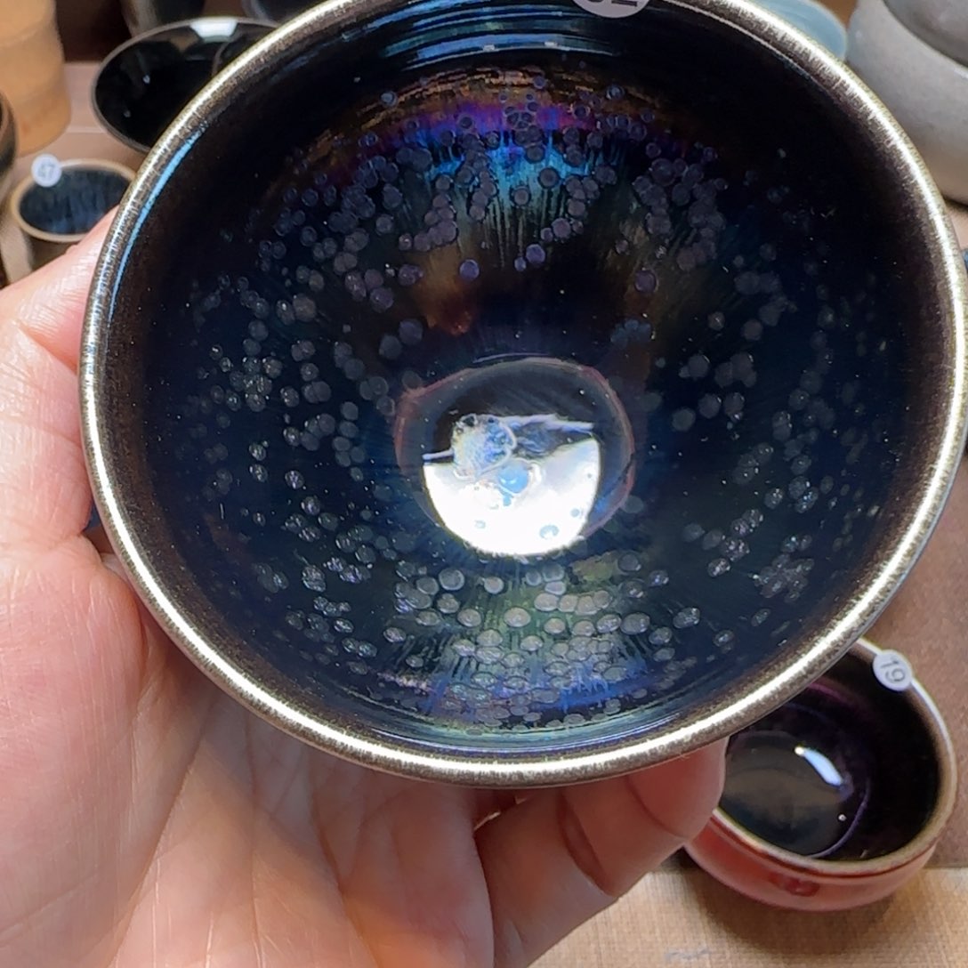 茶盏52万像原矿釉小斑核双光圈曜变束口