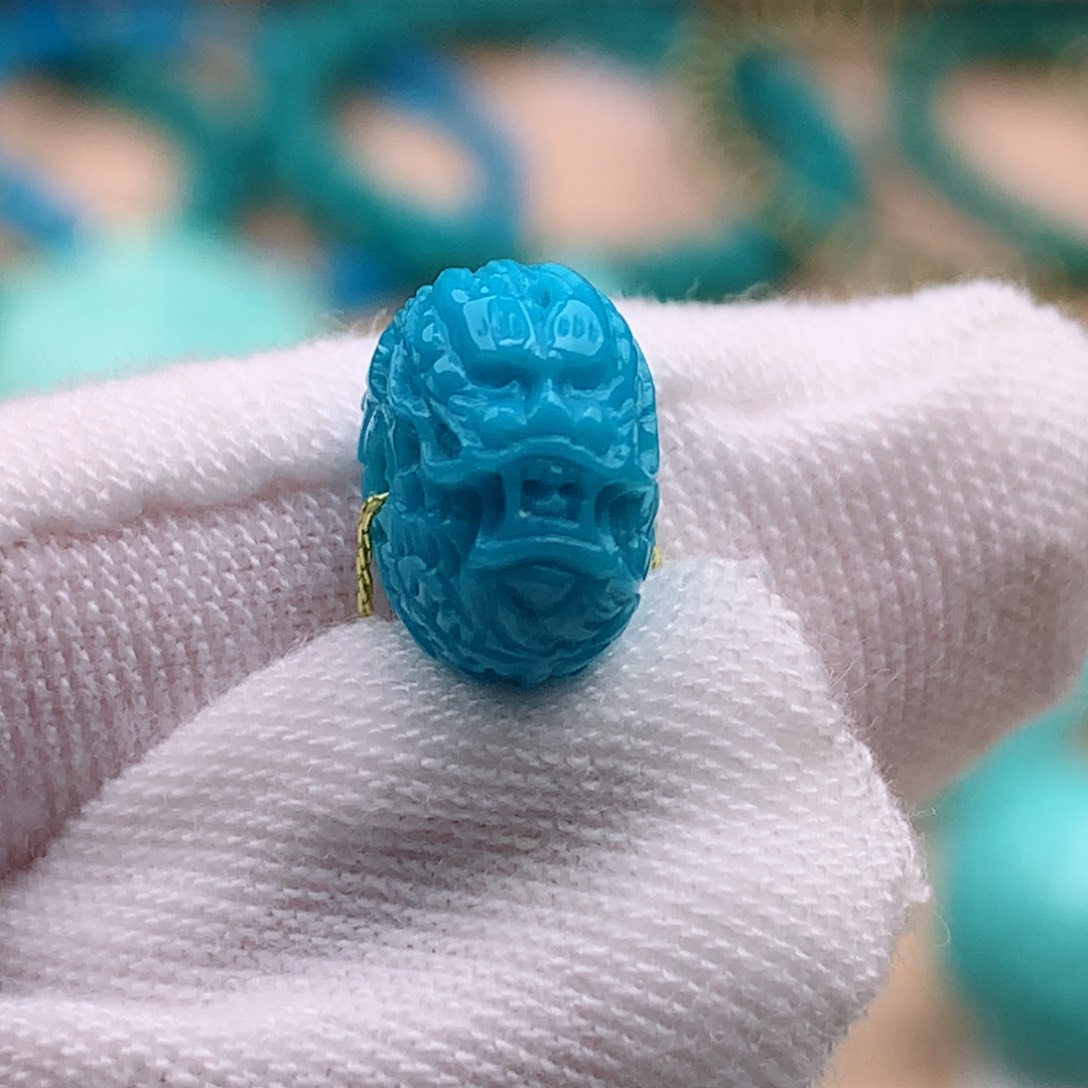 绿松石珠宝奇石未镶嵌10✖️6.7龙扣